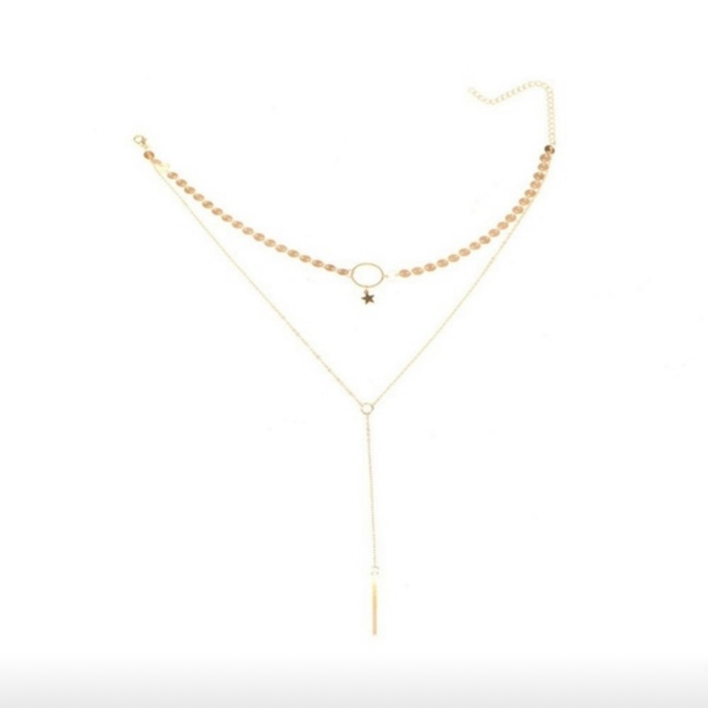 ✨Gold Sequins Tassel Necklace - Picture 2 of 4